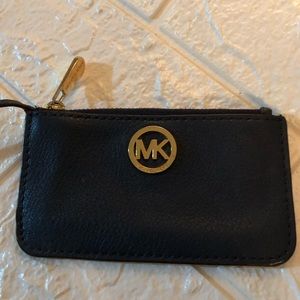 Michael Kors Leather Keychain Coin/Card Holder